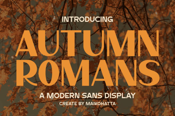Autumn Romans Font for Creative Makers