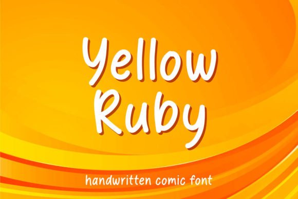 Yellow Ruby Font for Creative Design